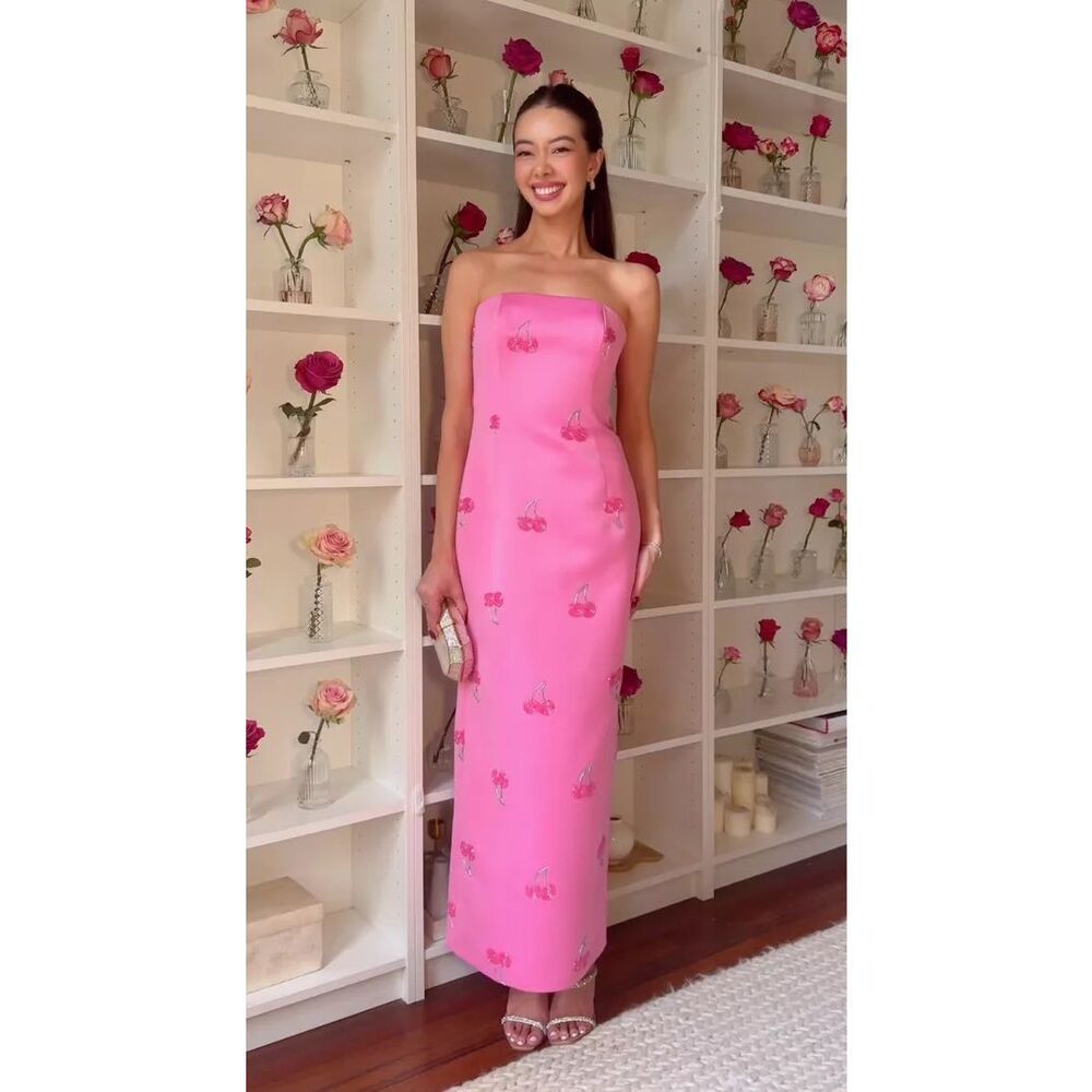 Leo Lin Rayna Embellished Bustier Maxi Dress Size US 10 $895